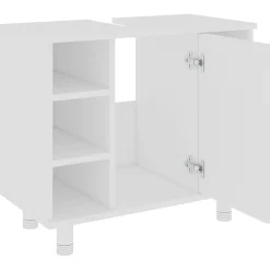vidaXL Badkamerkast 60x32x53,5 cm bewerkt hout wit