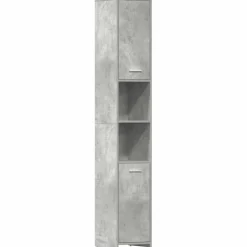 vidaXL Badkamerkast 30x30x183,5 cm bewerkt hout betongrijs