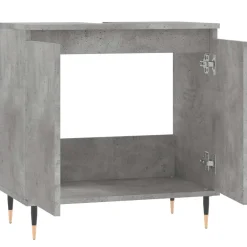 vidaXL Badkamerkast 58x33x60 cm bewerkt hout betongrijs