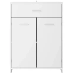 vidaXL Badkamerkast 60x33x80 cm bewerkt hout wit
