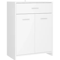 vidaXL Badkamerkast 60x33x80 cm bewerkt hout wit