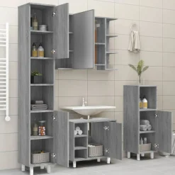 vidaXL Badkamerkast 80x33x60 cm bewerkt hout sonoma eikenkleurig