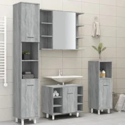 vidaXL Badkamerkast 80x33x60 cm bewerkt hout sonoma eikenkleurig
