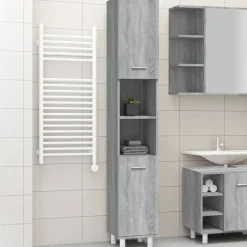 vidaXL Badkamerkast 80x33x60 cm bewerkt hout sonoma eikenkleurig