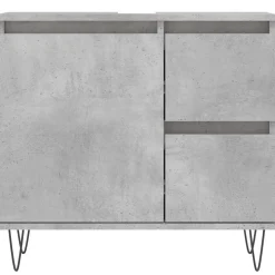 vidaXL Badkamerkast 65x33x60 cm bewerkt hout betongrijs