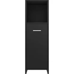 vidaXL Badkamerkast 30x30x95 cm bewerkt hout zwart