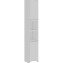 vidaXL Badkamerkast 30x30x183,5 cm bewerkt hout wit