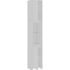 vidaXL Badkamerkast 30x30x183,5 cm bewerkt hout wit
