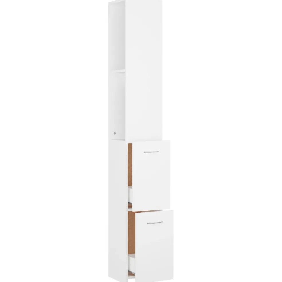 vidaXL Badkamerkast 25x26,5x170 cm bewerkt hout wit