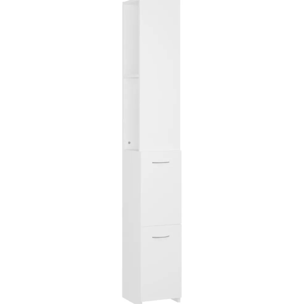 vidaXL Badkamerkast 25x26,5x170 cm bewerkt hout wit