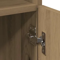 vidaXL Badkamerkast 30x30x179 cm bewerkt hout artisanaal eikenkleurig