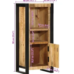 vidaXL Badkamerkast 40x30x90 cm massief ruw mangohout