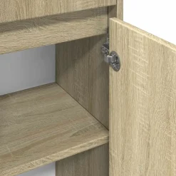 vidaXL Badkamerkast 30x30x95 cm spaanplaat sonoma eikenkleurig