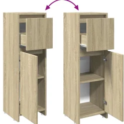 vidaXL Badkamerkast 30x30x95 cm spaanplaat sonoma eikenkleurig