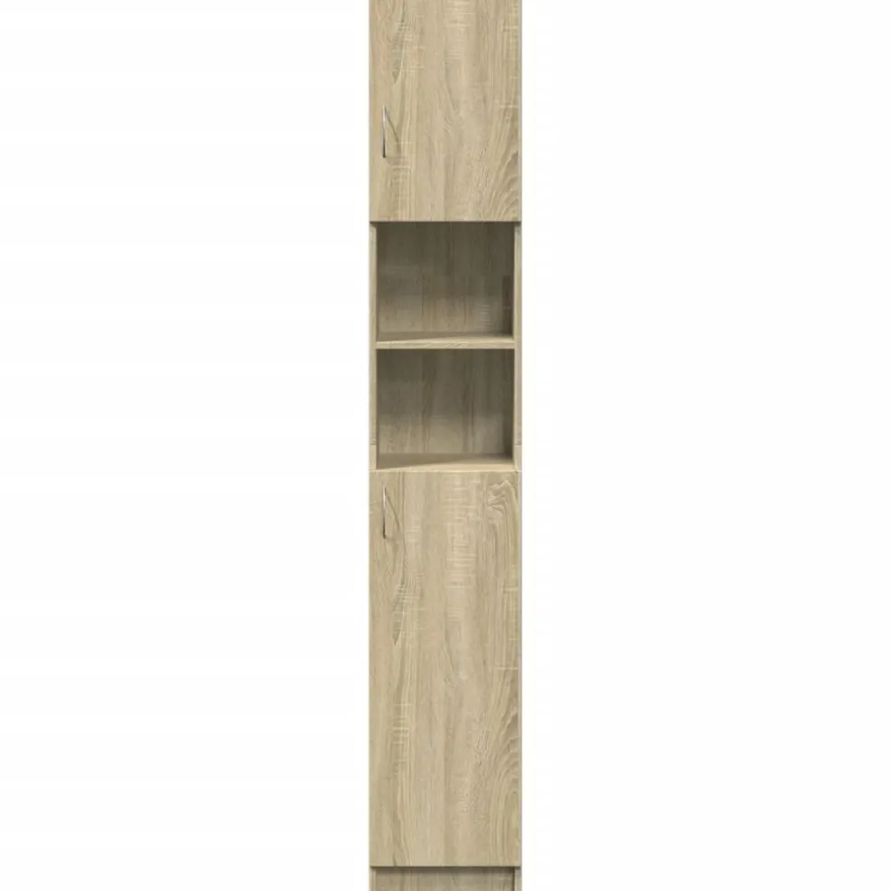 vidaXL Badkamerkast 32x25,5x190 cm spaanplaat sonoma eikenkleurig