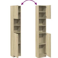 vidaXL Badkamerkast 32x25,5x190 cm spaanplaat sonoma eikenkleurig