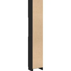 vidaXL Badkamerkast 32x25,5x190 cm spaanplaat zwart eikenkleurig