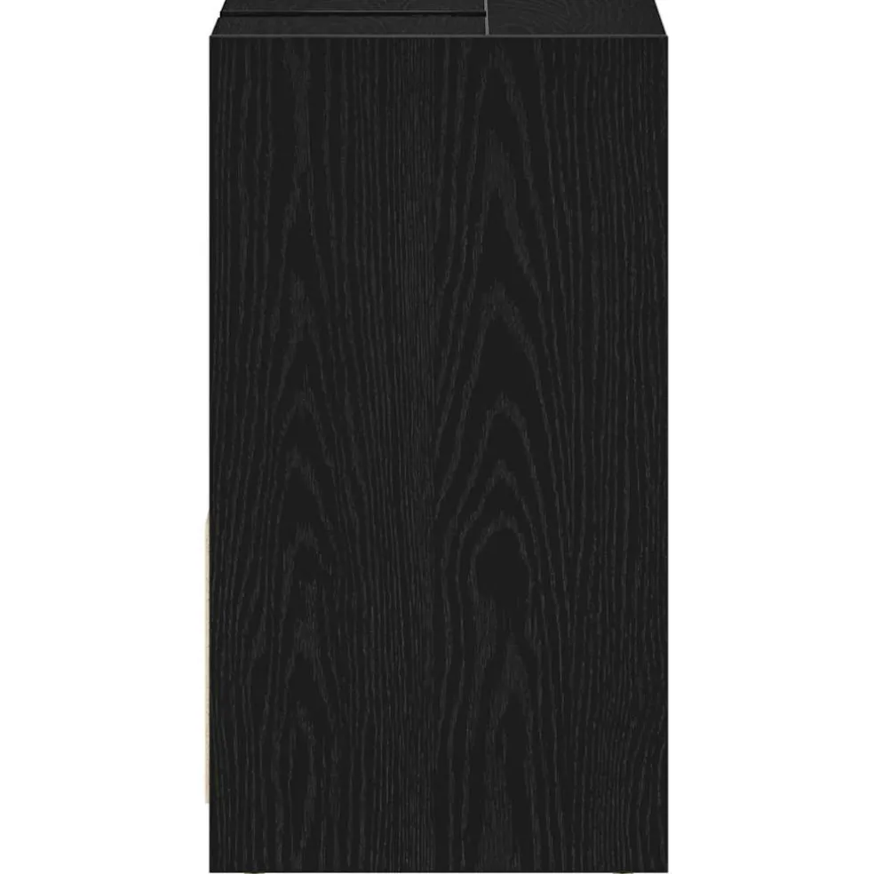 vidaXL Badkamerkast 60x33x60 cm spaanplaat zwart eikenkleurig