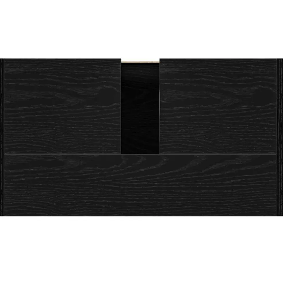 vidaXL Badkamerkast 60x33x60 cm spaanplaat zwart eikenkleurig