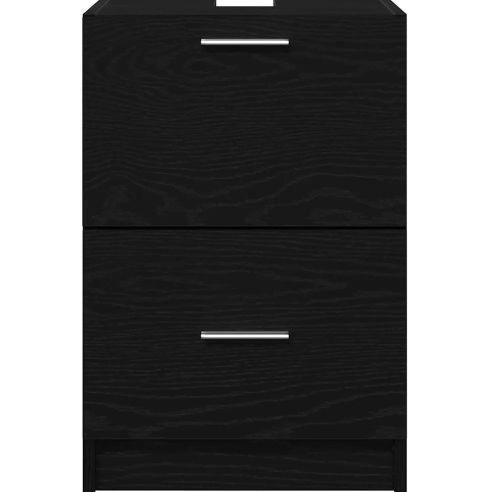 vidaXL Badkamer Kast Zwart Eiken 40 x 37 x 59 cm Bewerkt hout