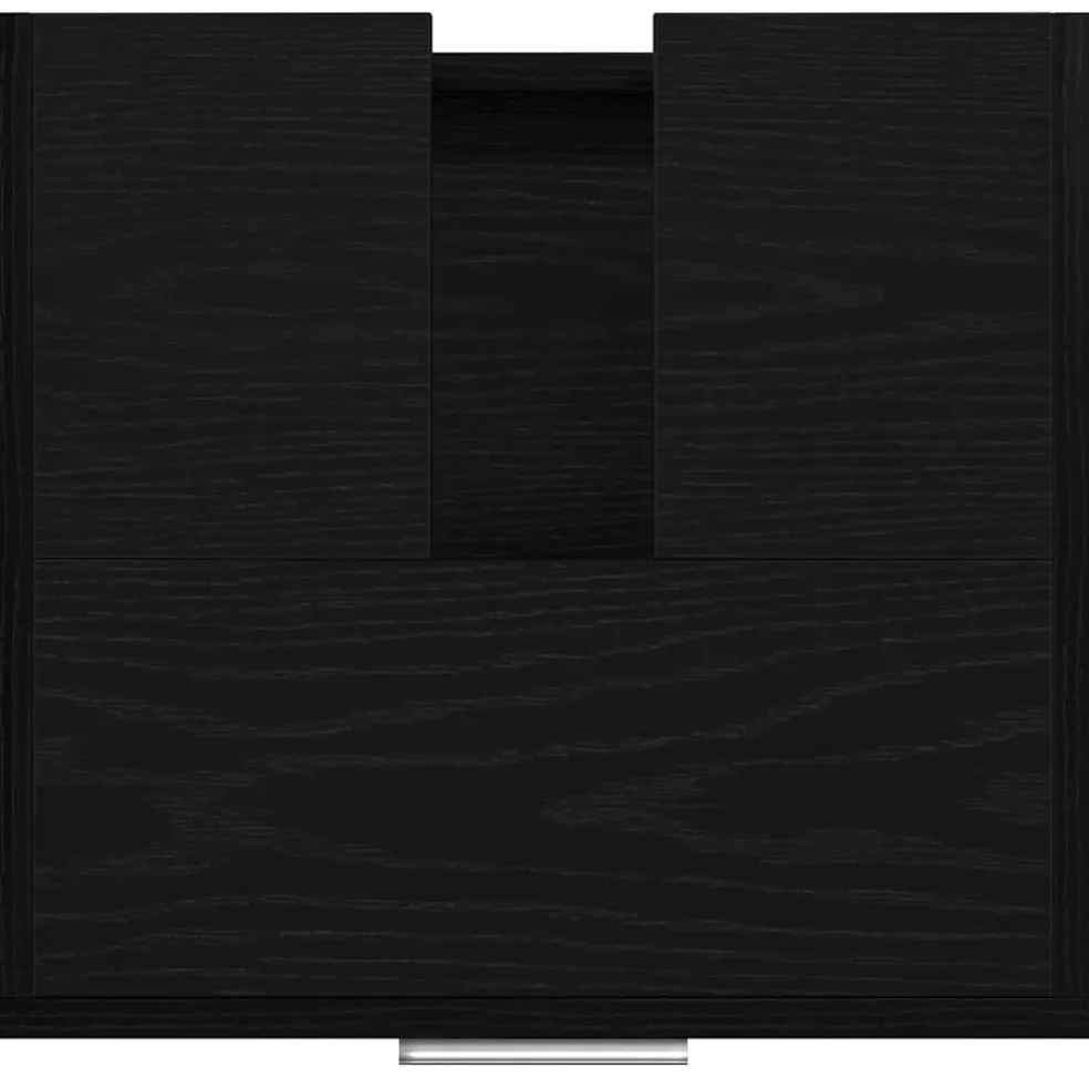 vidaXL Badkamer Kast Zwart Eiken 40 x 37 x 59 cm Bewerkt hout