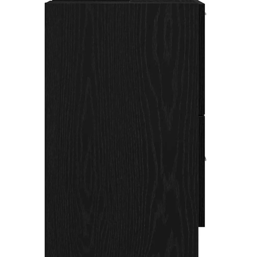 vidaXL Badkamer Kast Zwart Eiken 40 x 37 x 59 cm Bewerkt hout