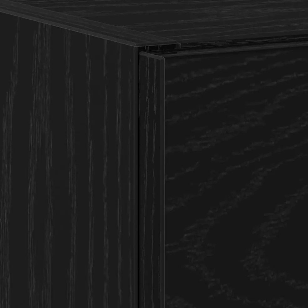 vidaXL Badkamer Kast Zwart Eiken 40 x 37 x 59 cm Bewerkt hout