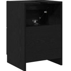 vidaXL Badkamer Kast Zwart Eiken 40 x 37 x 59 cm Bewerkt hout