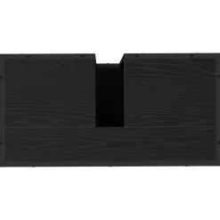 vidaXL Badkamerkast Zwart Eiken 65 x 33 x 60 cm Bewerkt hout