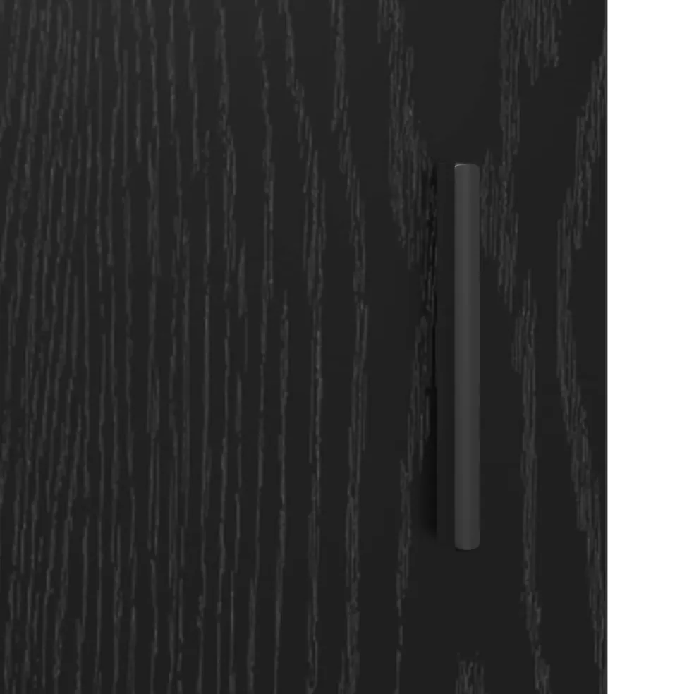 vidaXL Badkamerkast Zwart Eiken 65 x 33 x 60 cm Bewerkt hout