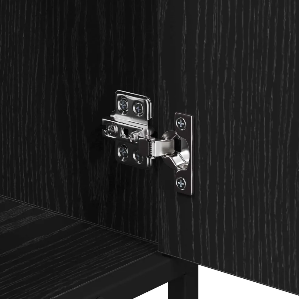 vidaXL Badkamerkast Zwart Eiken 65 x 33 x 60 cm Bewerkt hout