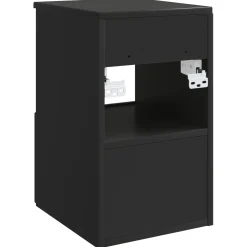 vidaXL Badkamerkast Zwart 30 x 35 x 50 cm Bewerkt hout