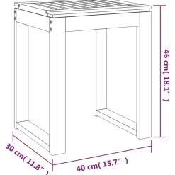 vidaXL Badkamerkruk 40x30x46 cm massief walnotenhout