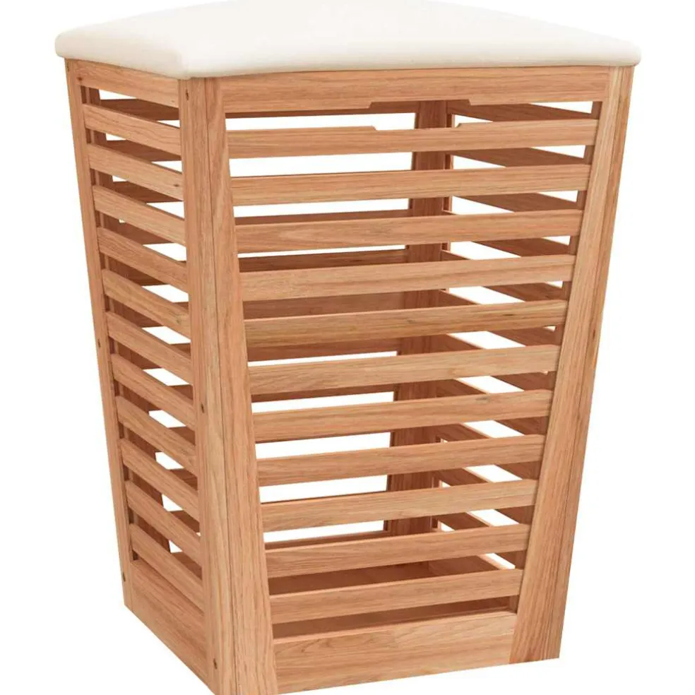 vidaXL Badkamerkruk 40,5x40,5x56 cm massief walnotenhout