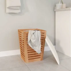 vidaXL Badkamerkruk 40,5x40,5x56 cm massief walnotenhout