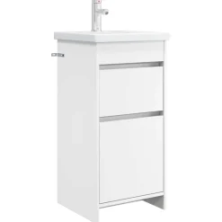 vidaXL Badkamermeubel met Wasbak Wit 42 x 40 x 84,5 cm Bewerkt hout