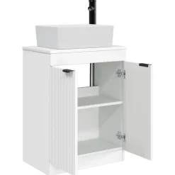vidaXL Badkamermeubel met Wasbak Wit 54 x 35 x 83 cm Bewerkt hout