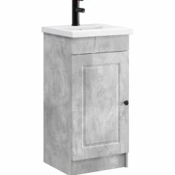 vidaXL Badkamermeubel met Wasbak Betongrijs 42 x 40 x 84,5 cm