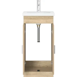 vidaXL Badkamermeubel met Wasbak Sonoma Eiken 42 x 40 x 84,5 cm