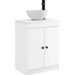vidaXL Badkamermeubel met Wasbak Wit 54 x 35 x 83 cm Bewerkt hout