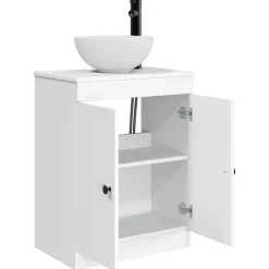vidaXL Badkamermeubel met Wasbak Wit 54 x 35 x 83 cm Bewerkt hout
