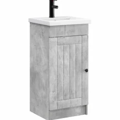 vidaXL Badkamermeubel met Wasbak Betongrijs 42 x 40 x 84,5 cm