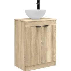 vidaXL Badkamermeubel met Wasbak Sonoma Eiken 54 x 35 x 83 cm