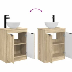 vidaXL Badkamermeubel met Wasbak Sonoma Eiken 54 x 35 x 83 cm
