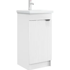 vidaXL Badkamermeubel met Wasbak Wit 42 x 40 x 84,5 cm Bewerkt hout
