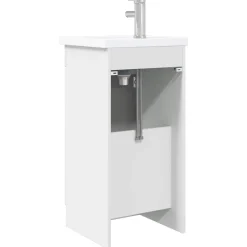 vidaXL Badkamermeubel met Wasbak Wit 42 x 40 x 84,5 cm Bewerkt hout