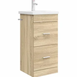 vidaXL Badkamermeubel met Wasbak Sonoma Eiken 42 x 40 x 84,5 cm