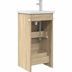 vidaXL Badkamermeubel met Wasbak Sonoma Eiken 42 x 40 x 84,5 cm