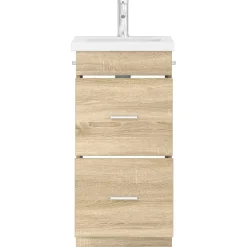 vidaXL Badkamermeubel met Wasbak Sonoma Eiken 42 x 40 x 84,5 cm
