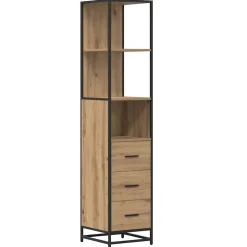 vidaXL Badkamermeubelset Artisan Eiken 35 x 37,5 x 166 cm Bewerkt hout